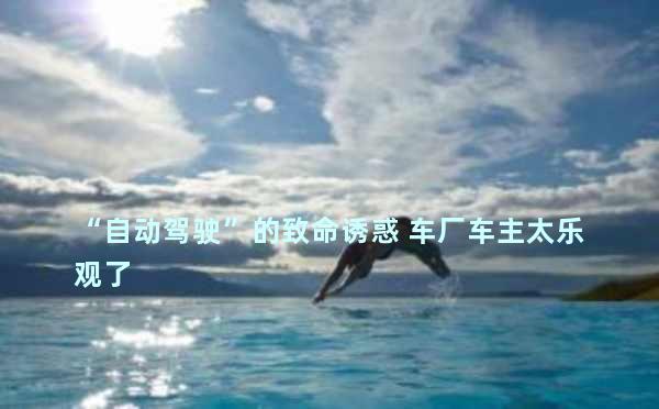 “自动驾驶”的致命诱惑 车厂车主太乐观了